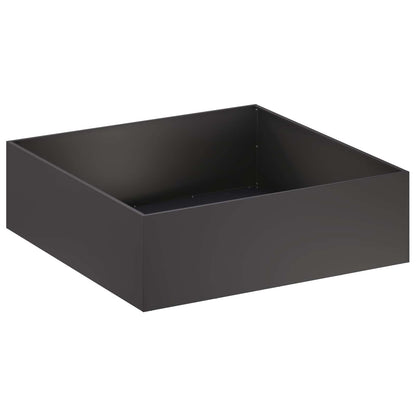 Plantenbak 2 st Zwart 100 x 100 x 30 cm Koudgewalst staal