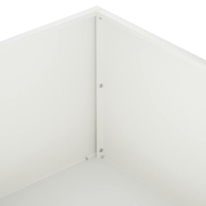 Plantenbak Wit 100 x 100 x 30 cm Koudgewalst staal