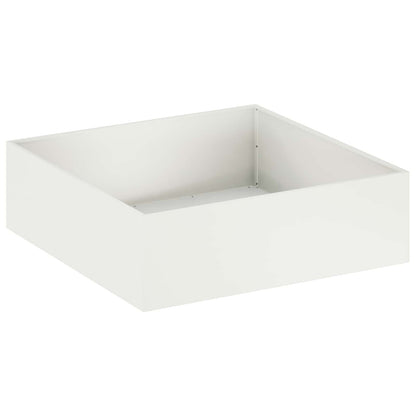 Plantenbak Wit 100 x 100 x 30 cm Koudgewalst staal