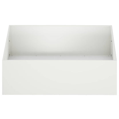 Plantenbak Wit 100 x 100 x 30 cm Koudgewalst staal