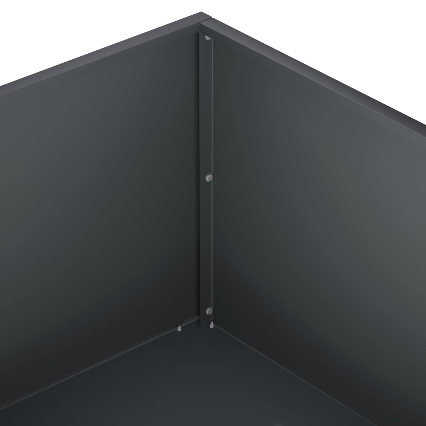 Plantenbak 2 st Antraciet 100 x 100 x 30 cm Koudgewalst staal