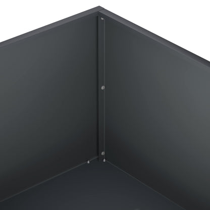 Plantenbak 2 st Antraciet 100 x 100 x 30 cm Koudgewalst staal