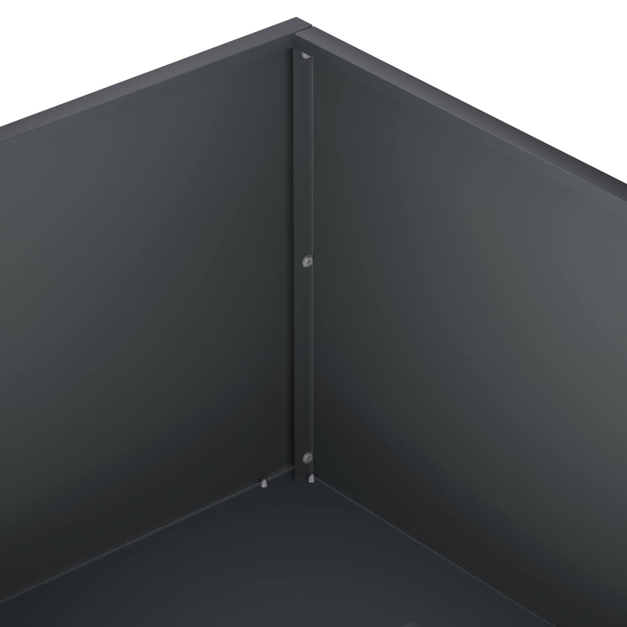 Plantenbak 2 st Antraciet 100 x 100 x 30 cm Koudgewalst staal