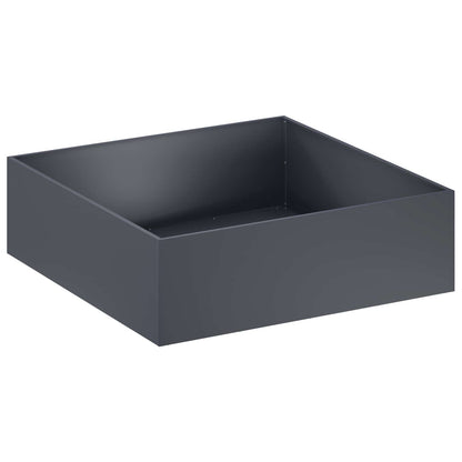 Plantenbak 2 st Antraciet 100 x 100 x 30 cm Koudgewalst staal