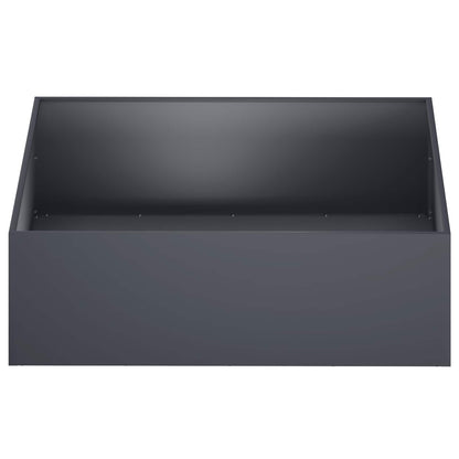 Plantenbak 2 st Antraciet 100 x 100 x 30 cm Koudgewalst staal