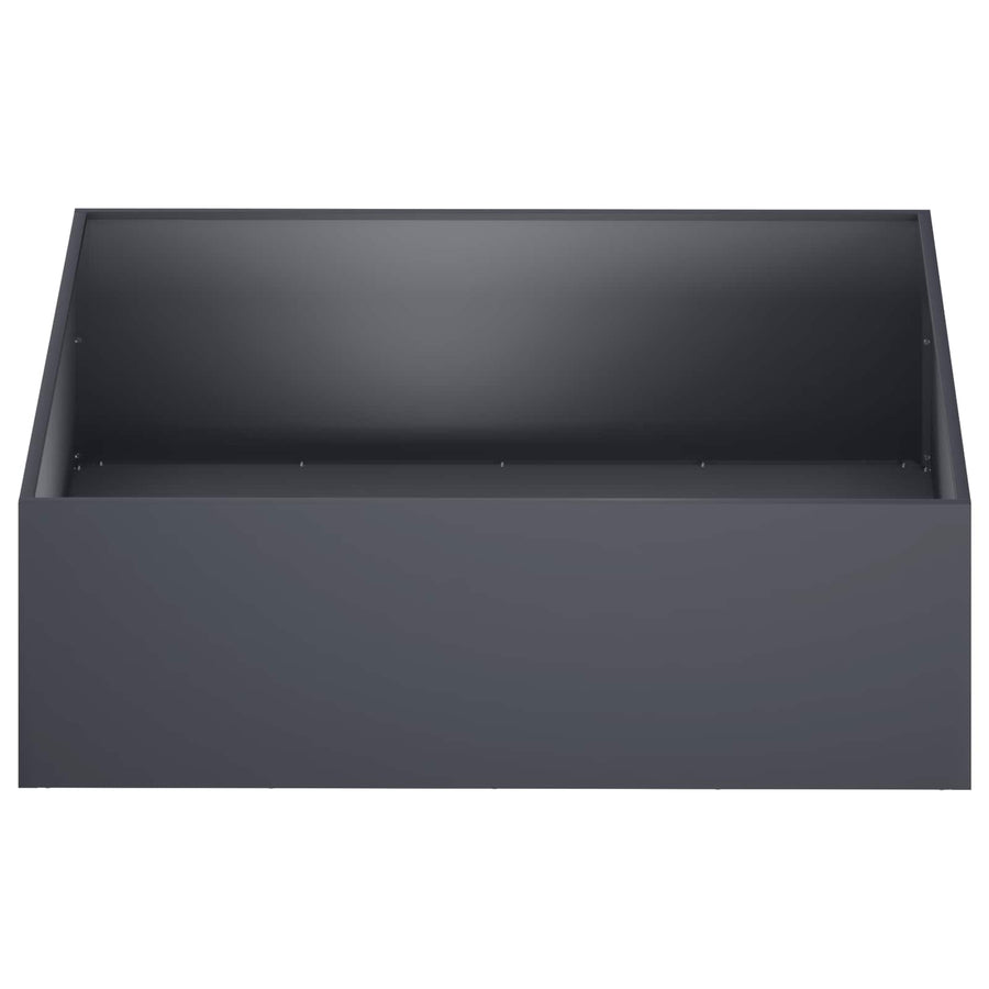 Plantenbak 2 st Antraciet 100 x 100 x 30 cm Koudgewalst staal