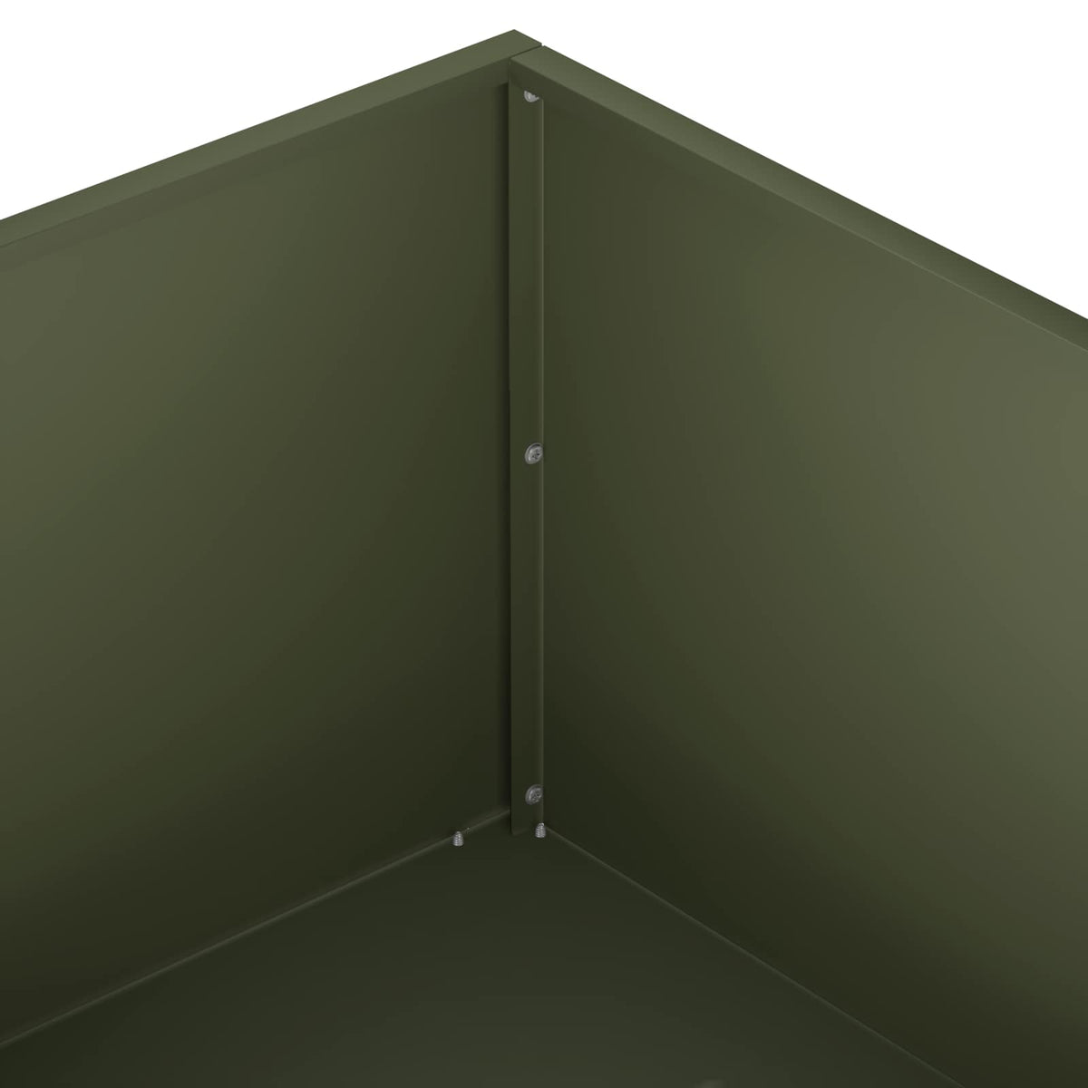 Plantenbak Olijfgroen 100 x 100 x 30 cm Koudgewalst staal
