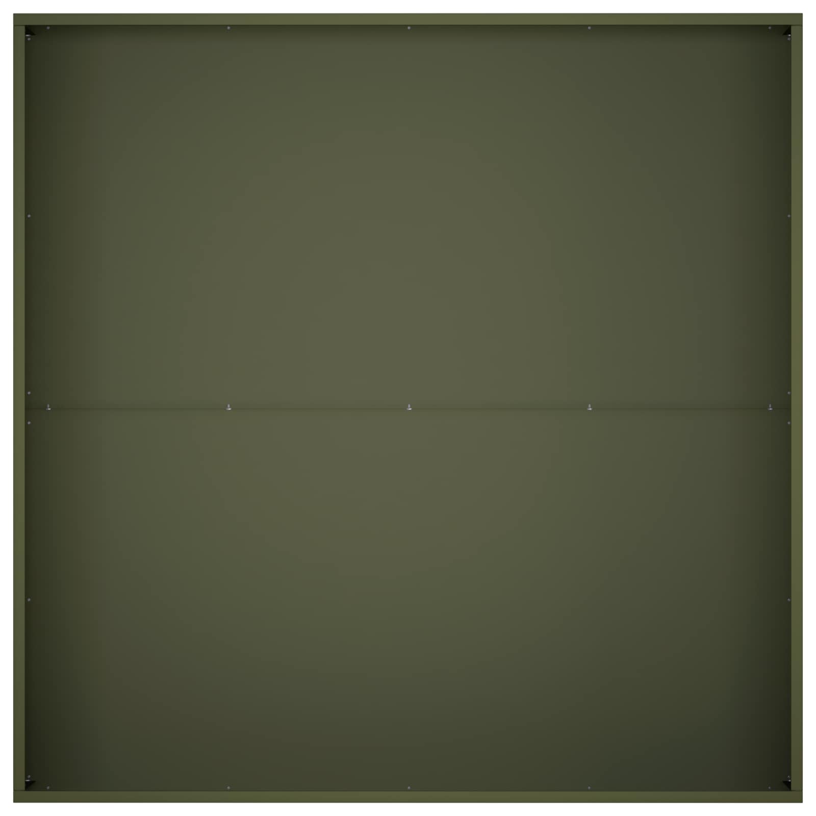 Plantenbak 2 st Olijfgroen 100 x 100 x 30 cm Koudgewalst staal