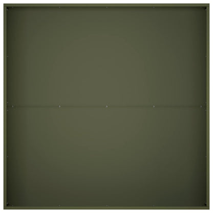 Plantenbak 2 st Olijfgroen 100 x 100 x 30 cm Koudgewalst staal