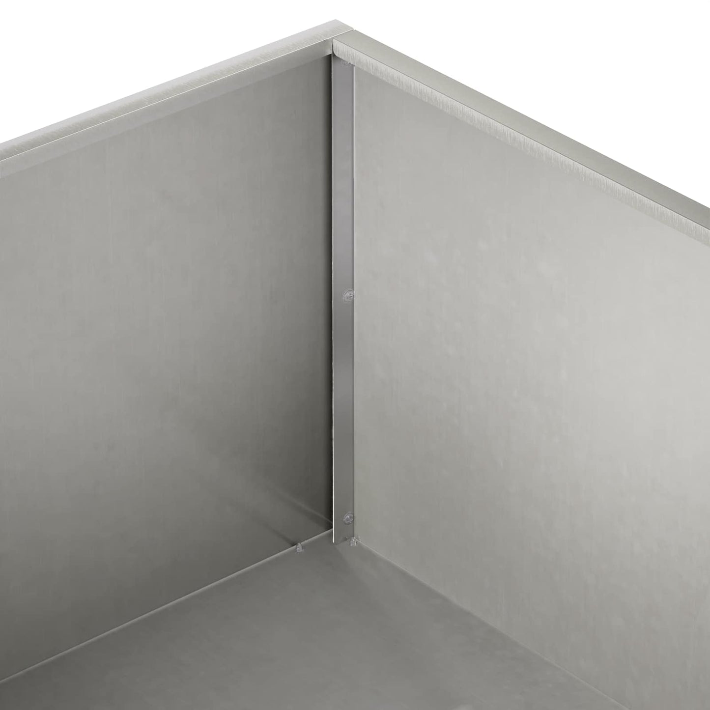 Plantenbak 2 st zilver 100 x 100 x 30 cm Roestvrij staal
