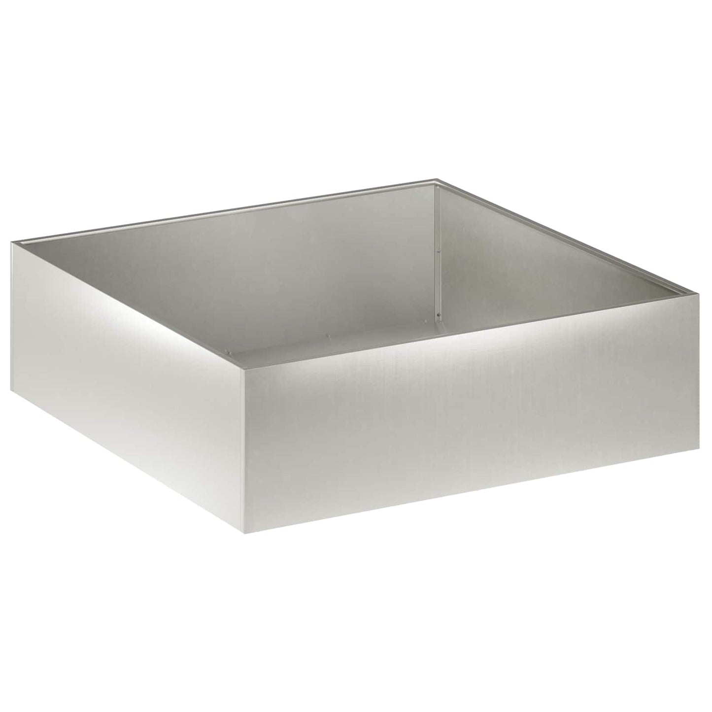 Plantenbak 2 st zilver 100 x 100 x 30 cm Roestvrij staal