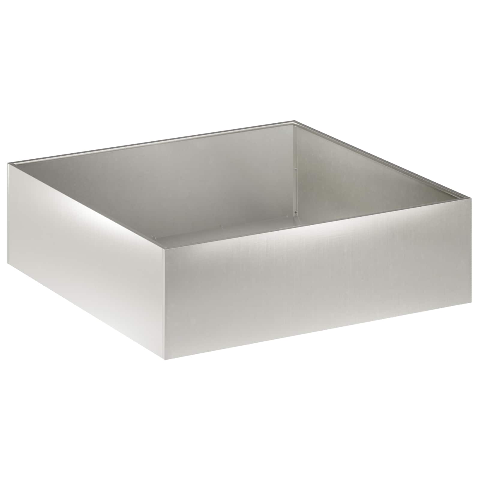 Plantenbak 2 st zilver 100 x 100 x 30 cm Roestvrij staal