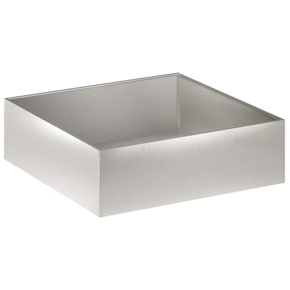 Plantenbak 2 st zilver 100 x 100 x 30 cm Roestvrij staal