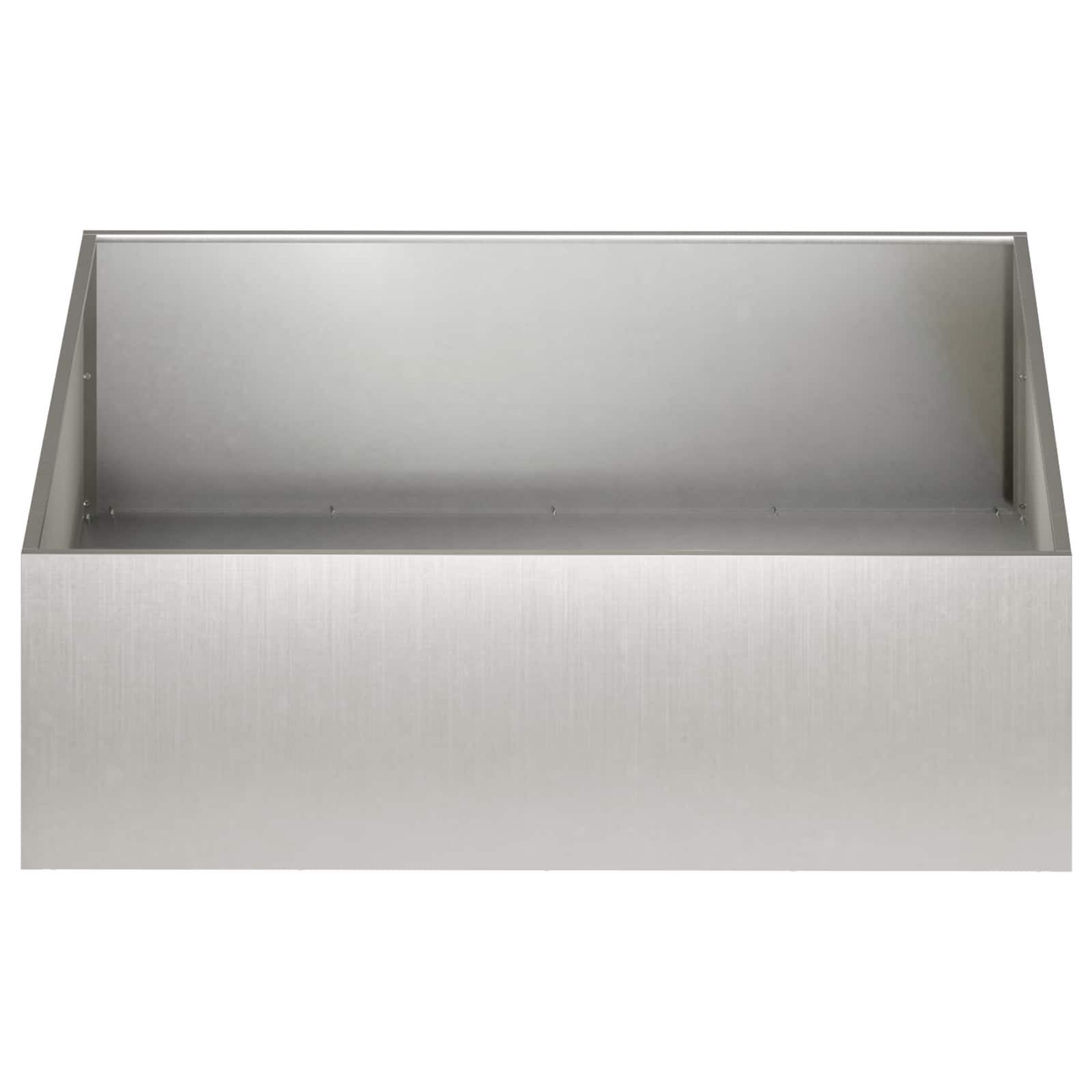 Plantenbak 2 st zilver 100 x 100 x 30 cm Roestvrij staal