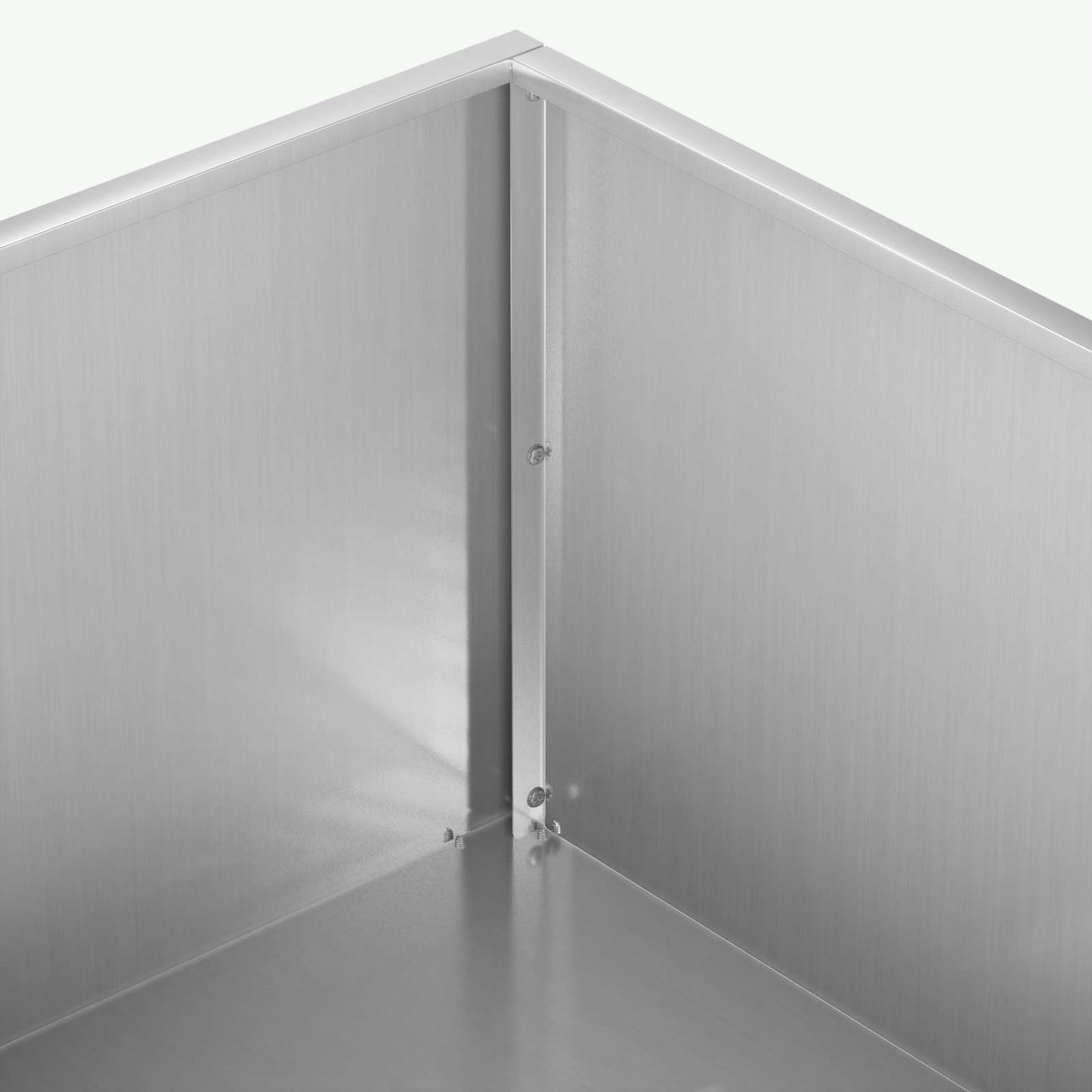 Plantenbak 2 st zilver 100 x 100 x 30 cm Gegalvaniseerd staal