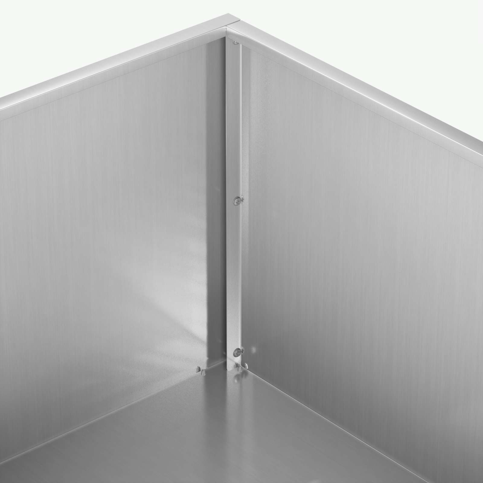 Plantenbak 2 st zilver 100 x 100 x 30 cm Gegalvaniseerd staal