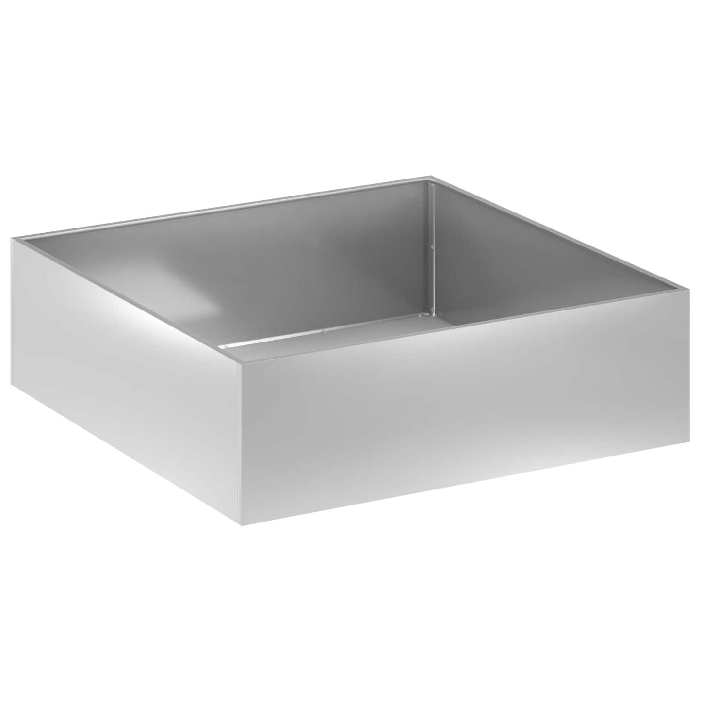 Plantenbak 2 st zilver 100 x 100 x 30 cm Gegalvaniseerd staal