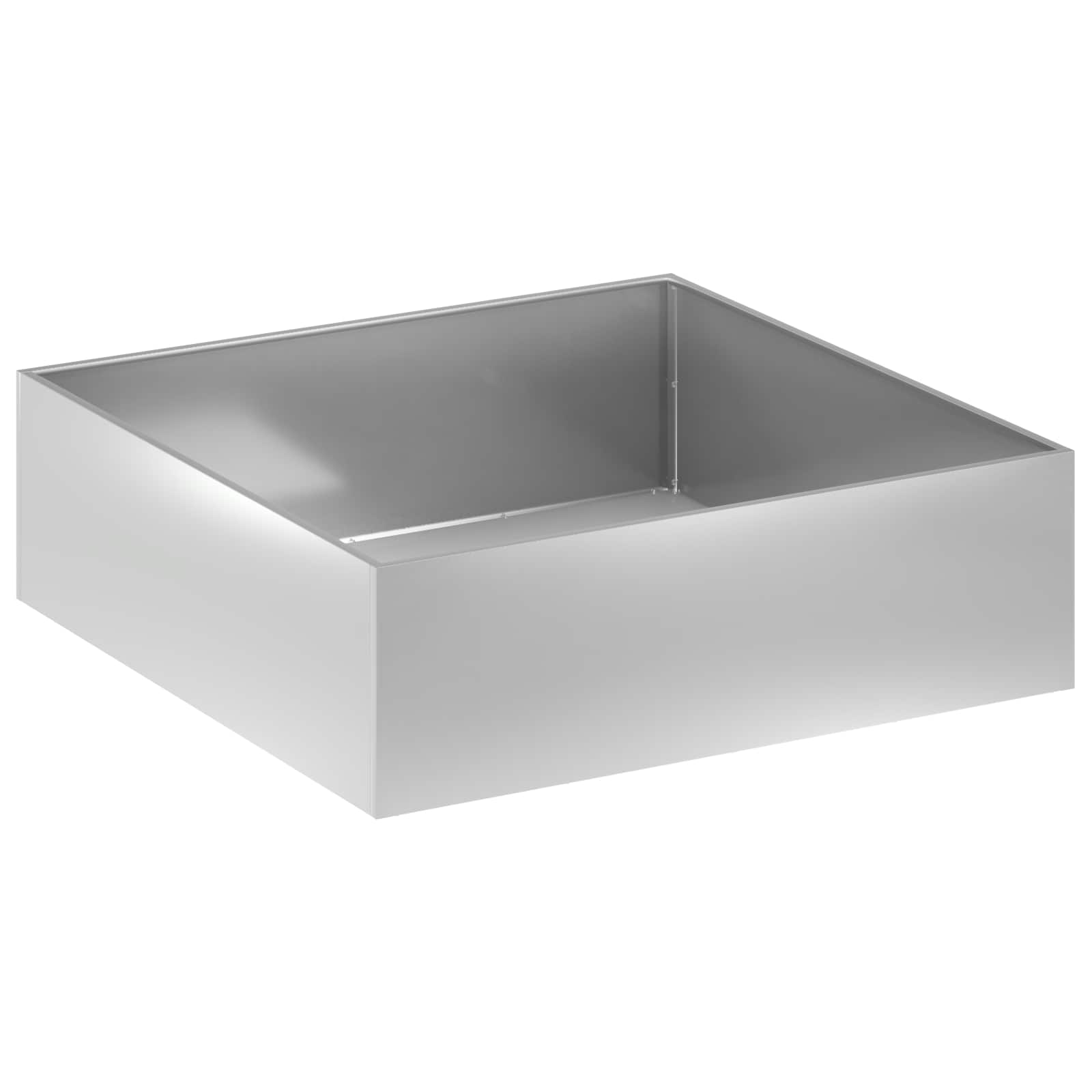 Plantenbak 2 st zilver 100 x 100 x 30 cm Gegalvaniseerd staal