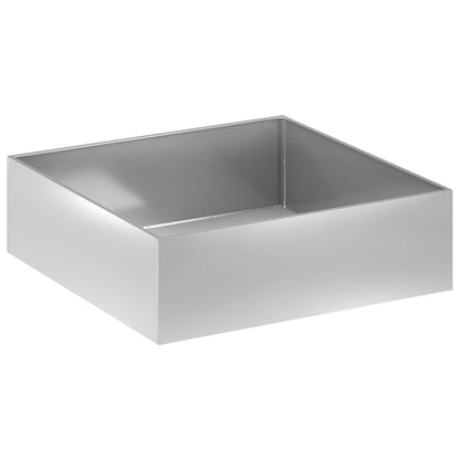 Plantenbak 2 st zilver 100 x 100 x 30 cm Gegalvaniseerd staal