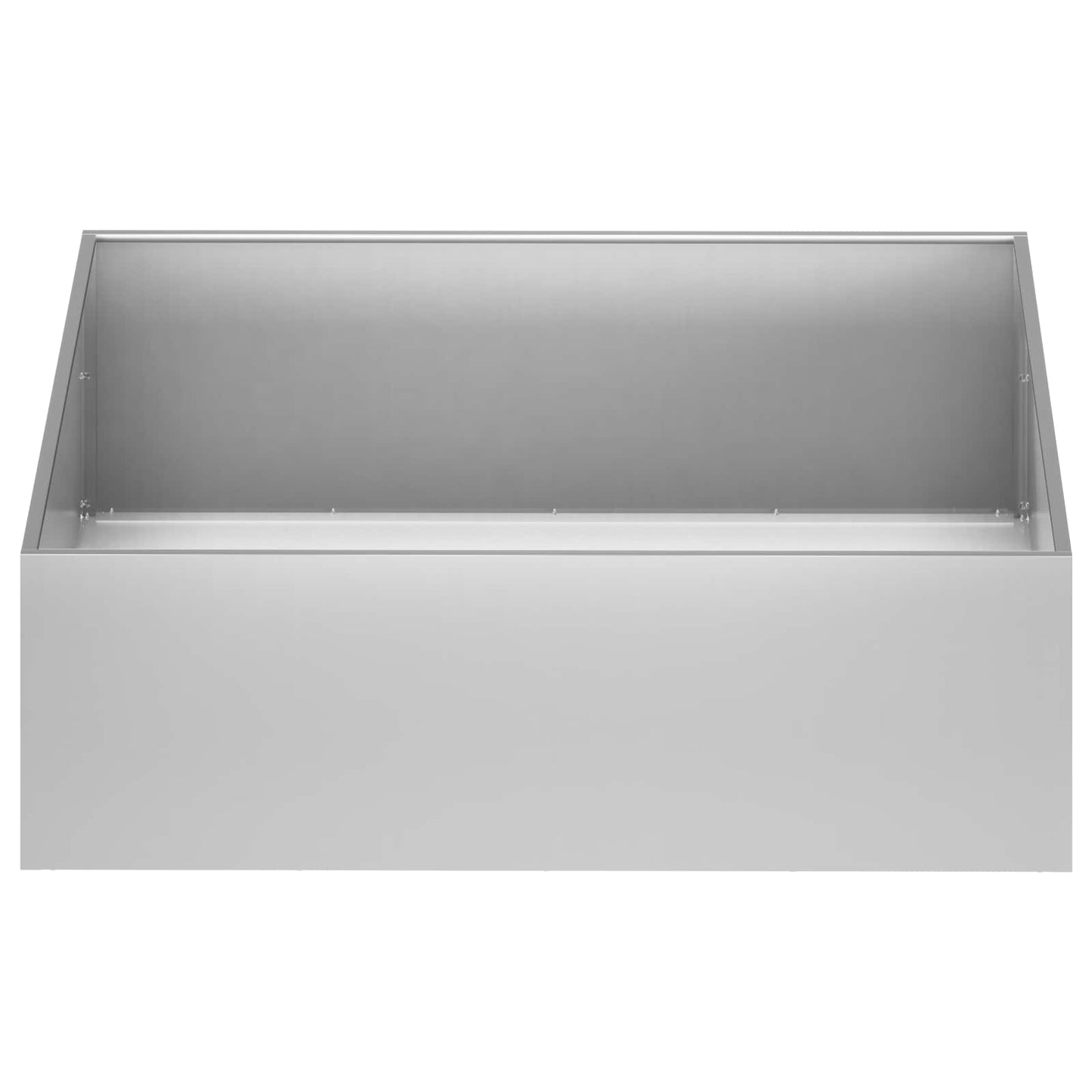 Plantenbak 2 st zilver 100 x 100 x 30 cm Gegalvaniseerd staal