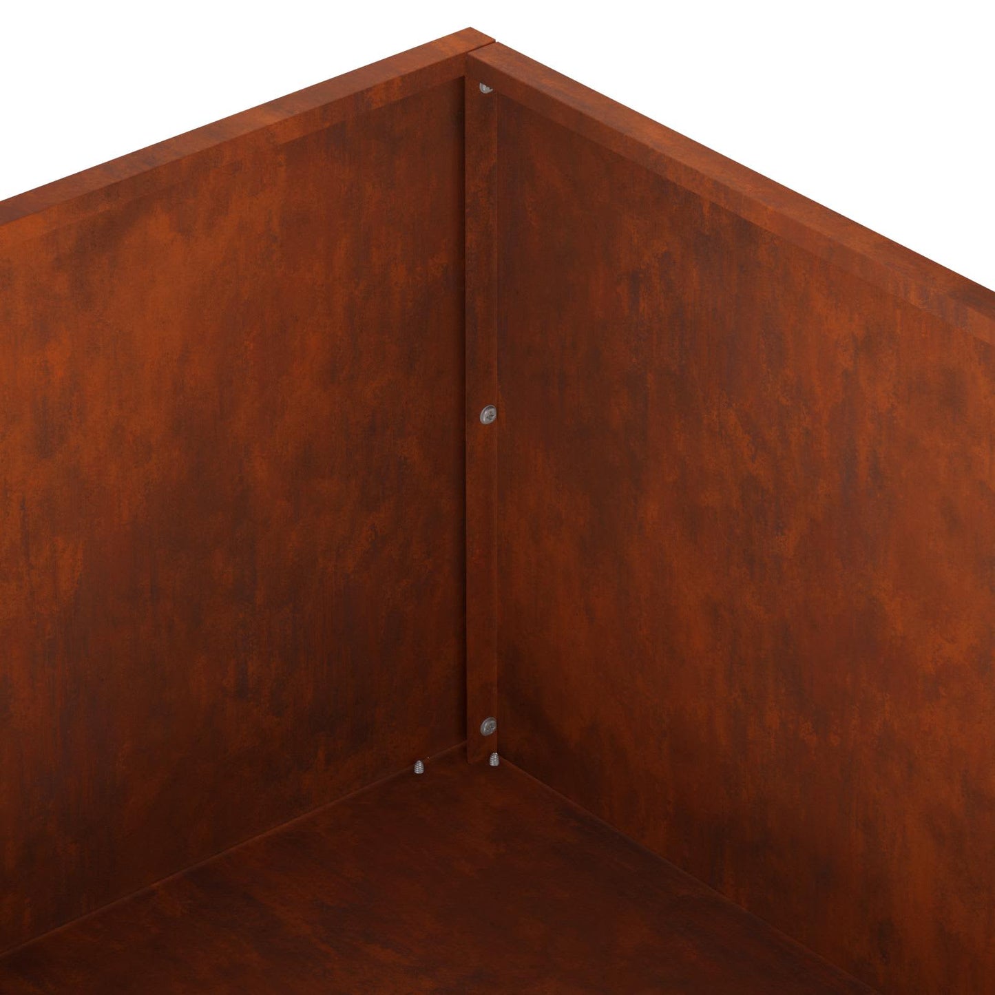 Plantenbak Roestkleurig 100 x 100 x 30 cm weervast staal