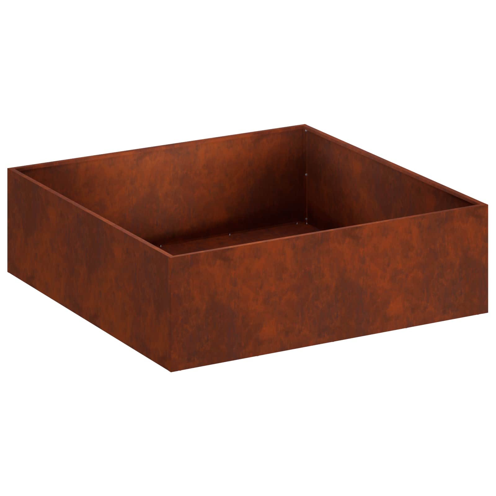 Plantenbak Roestkleurig 100 x 100 x 30 cm weervast staal