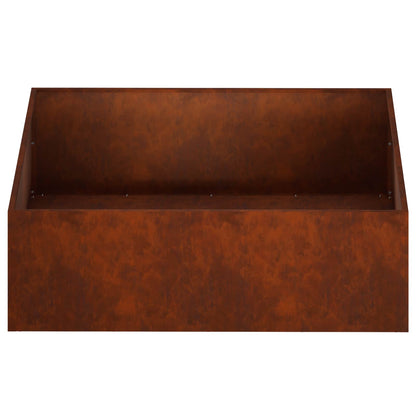 Plantenbak Roestkleurig 100 x 100 x 30 cm weervast staal
