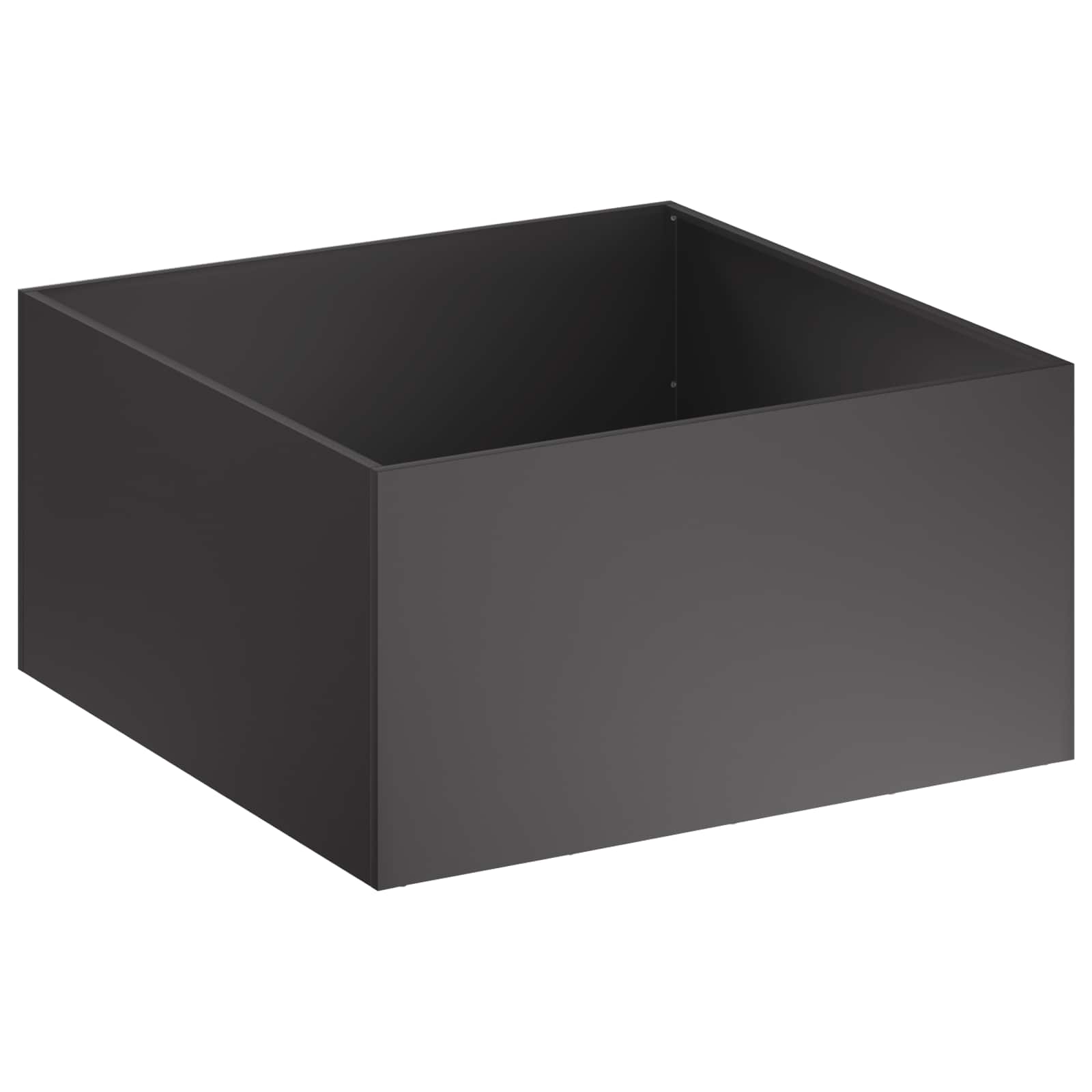 Plantenbak 2 st Zwart 60 x 60 x 40 cm Koudgewalst staal