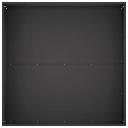 Plantenbak 2 st Zwart 60 x 60 x 40 cm Koudgewalst staal