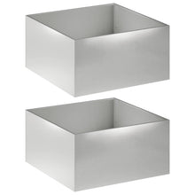Plantenbak 2 st zilver 60 x 60 x 40 cm Roestvrij staal