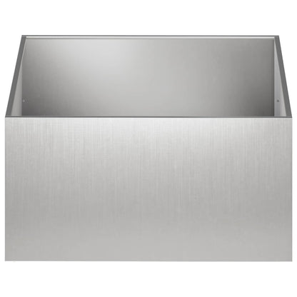 Plantenbak 2 st zilver 60 x 60 x 40 cm Roestvrij staal