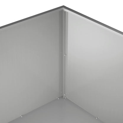 Plantenbak 2 st zilver 60 x 60 x 40 cm Gegalvaniseerd staal