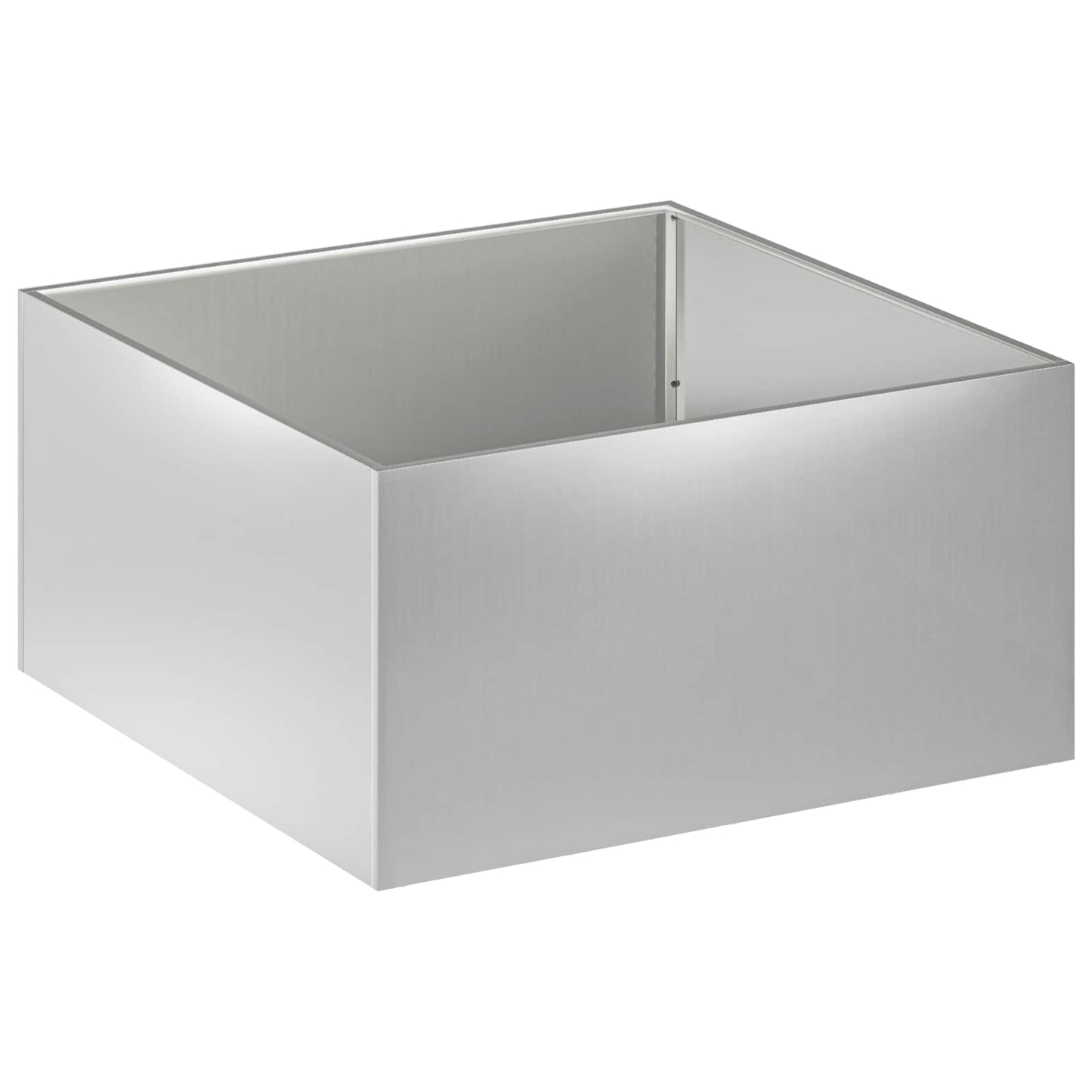 Plantenbak 2 st zilver 60 x 60 x 40 cm Gegalvaniseerd staal
