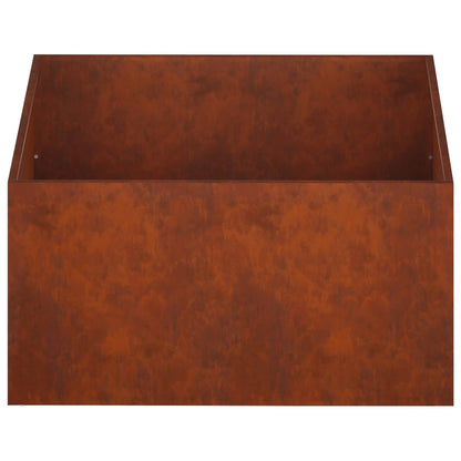 Plantenbak 2 st Roestkleurig 60 x 60 x 40 cm weervast staal