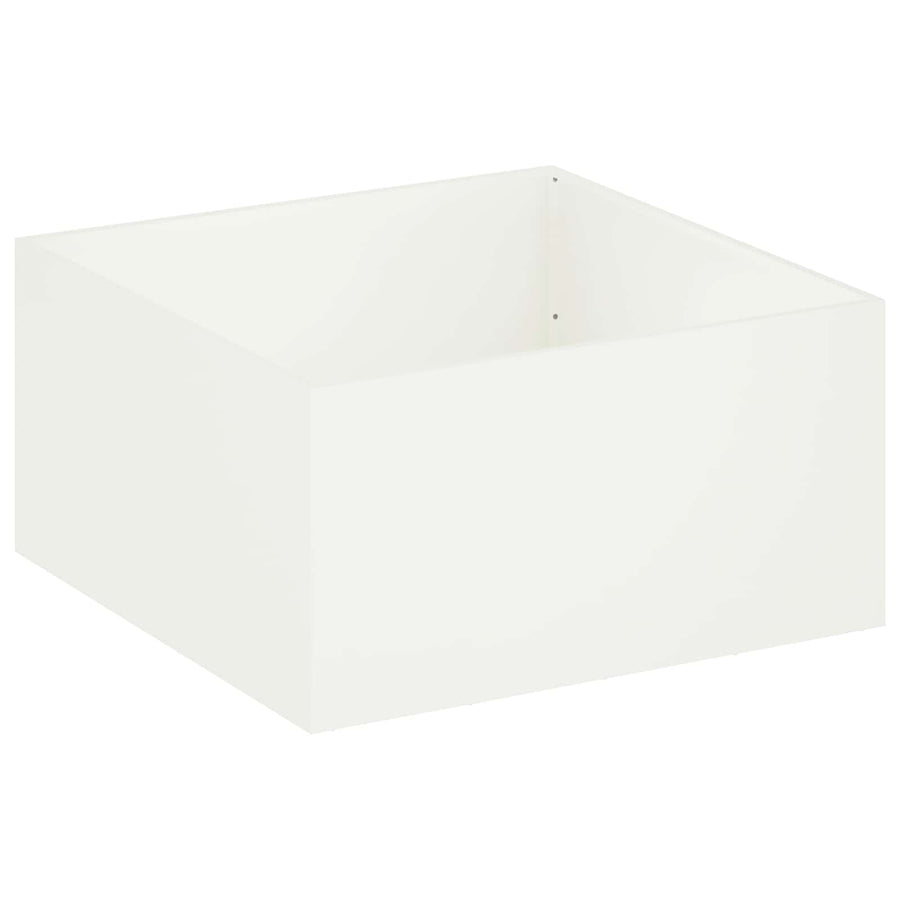 Plantenbak Wit 80 x 80 x 40 cm Koudgewalst staal