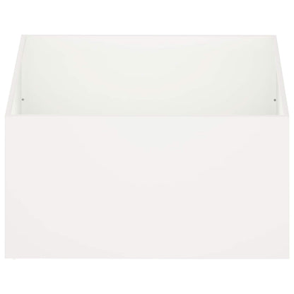 Plantenbak Wit 80 x 80 x 40 cm Koudgewalst staal