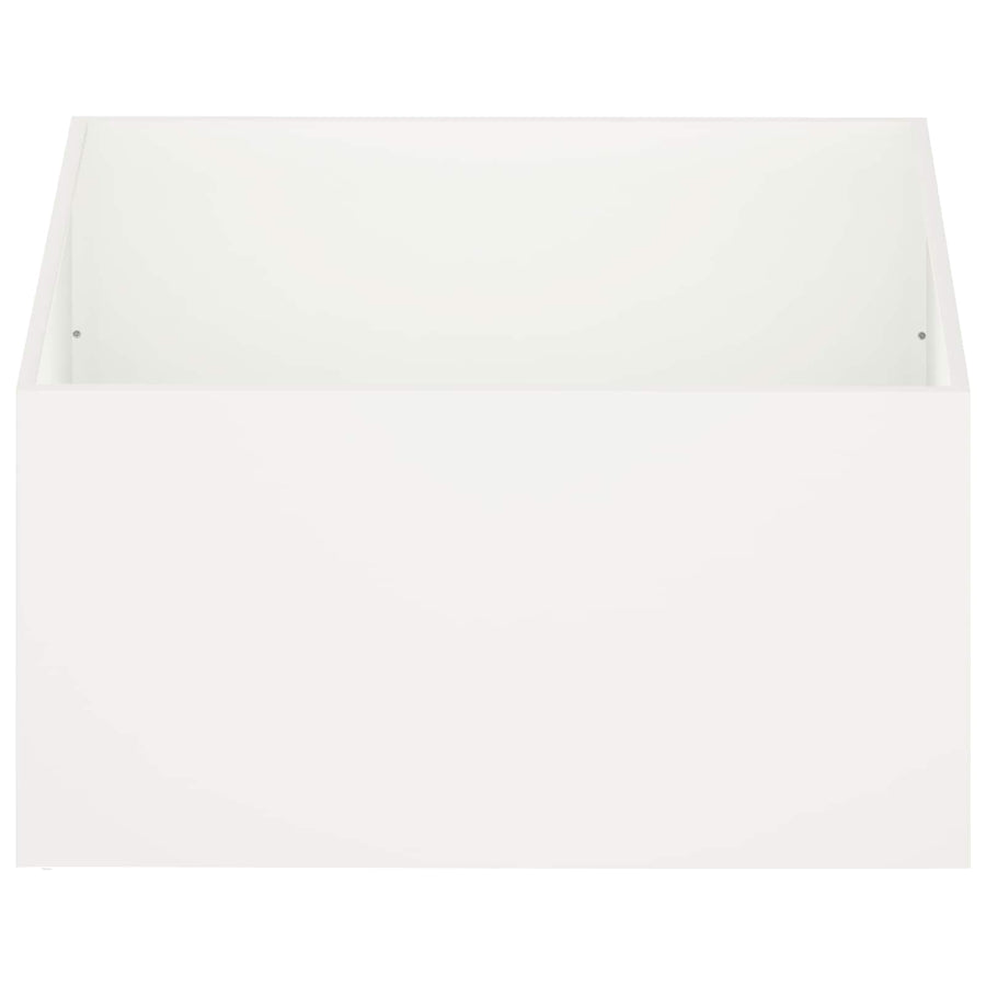 Plantenbak Wit 80 x 80 x 40 cm Koudgewalst staal