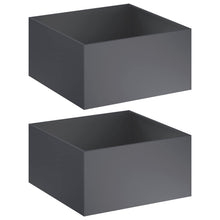 Plantenbak 2 st Antraciet 80 x 80 x 40 cm Koudgewalst staal