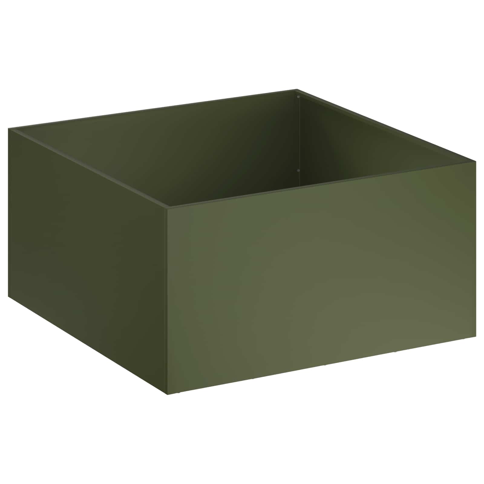 Plantenbak Olijfgroen 80 x 80 x 40 cm Koudgewalst staal