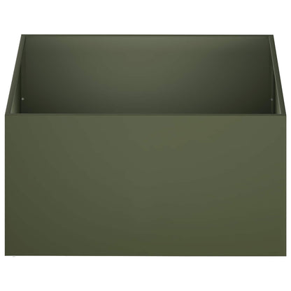 Plantenbak Olijfgroen 80 x 80 x 40 cm Koudgewalst staal