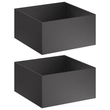 Plantenbak 2 st Zwart 100 x 100 x 40 cm Koudgewalst staal