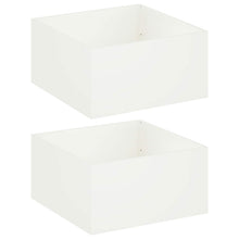 Plantenbak 2 st Wit 100 x 100 x 40 cm Koudgewalst staal