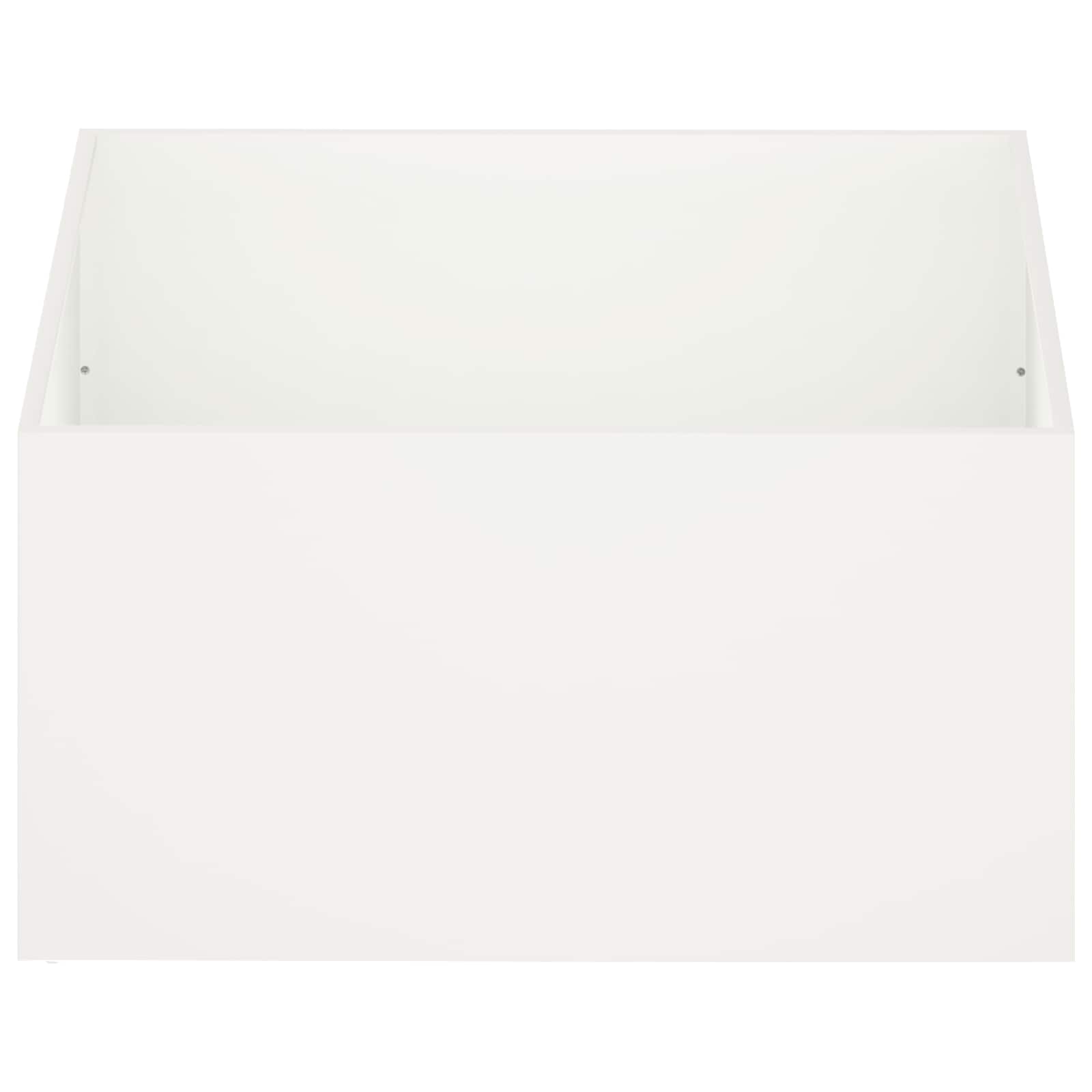 Plantenbak 2 st Wit 100 x 100 x 40 cm Koudgewalst staal