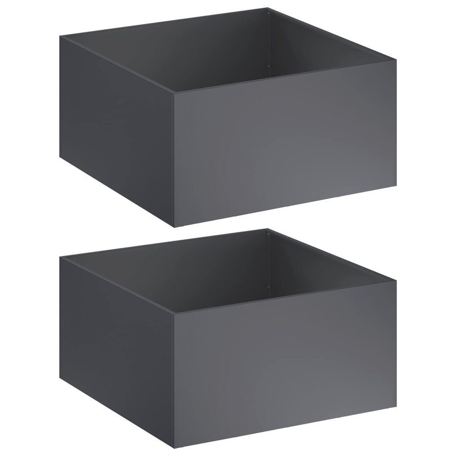 Plantenbak 2 st Antraciet 100 x 100 x 40 cm Koudgewalst staal