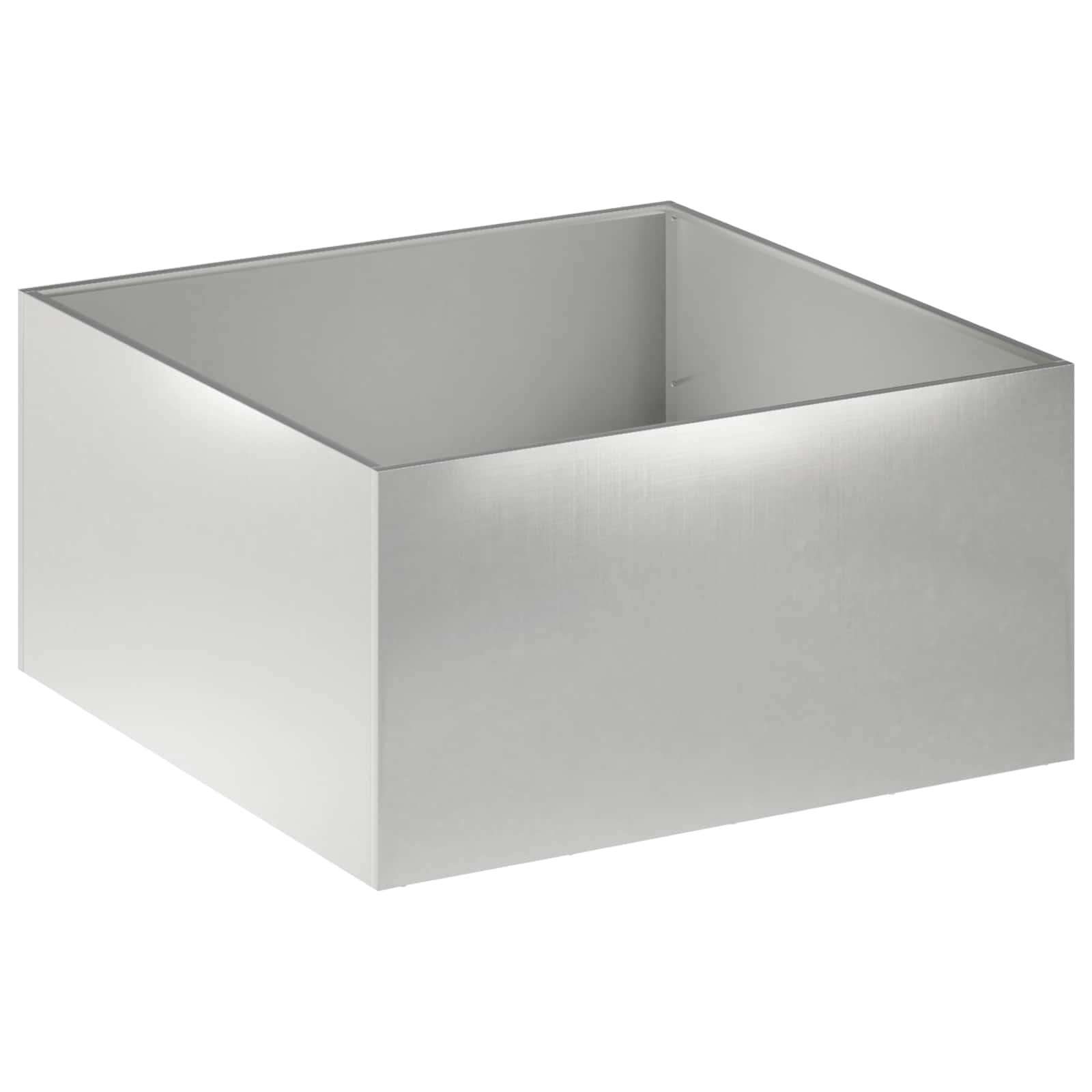 Plantenbak 2 st zilver 100 x 100 x 40 cm Roestvrij staal