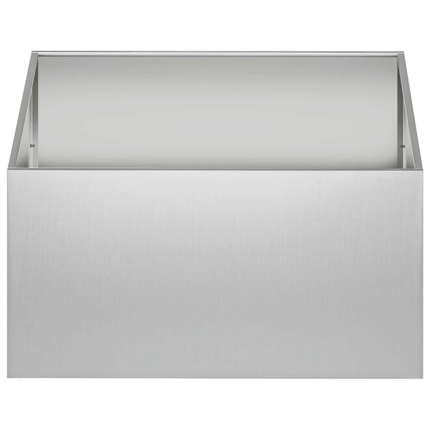 Plantenbak 2 st zilver 100 x 100 x 40 cm Gegalvaniseerd staal