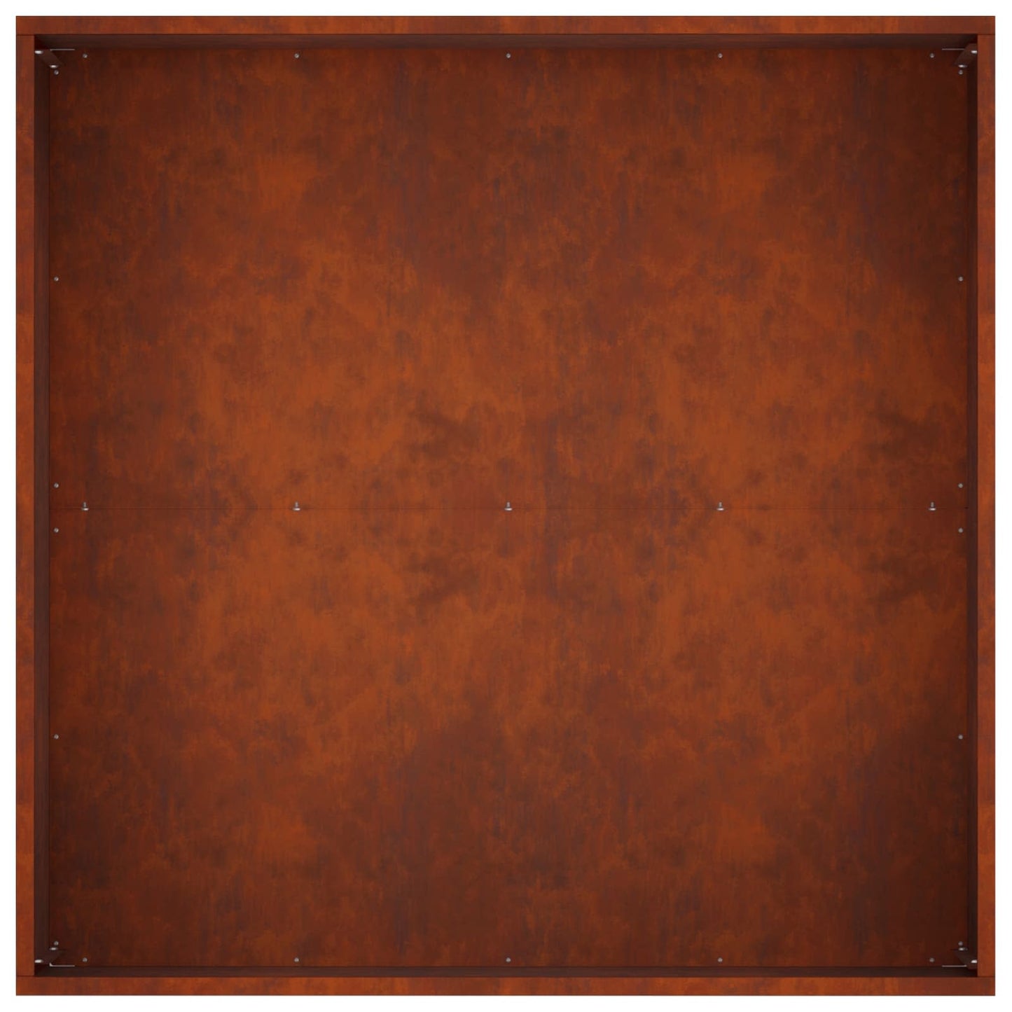 Plantenbak 2 st Roestkleurig 100 x 100 x 40 cm weervast staal
