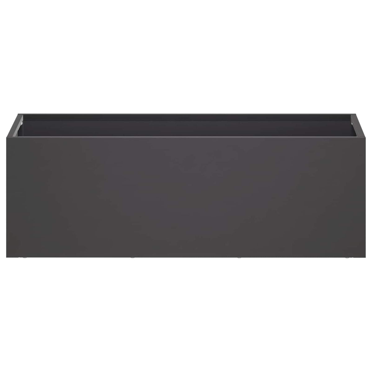 Plantenbak 2 st Zwart 40 x 20 x 20 cm Koudgewalst staal