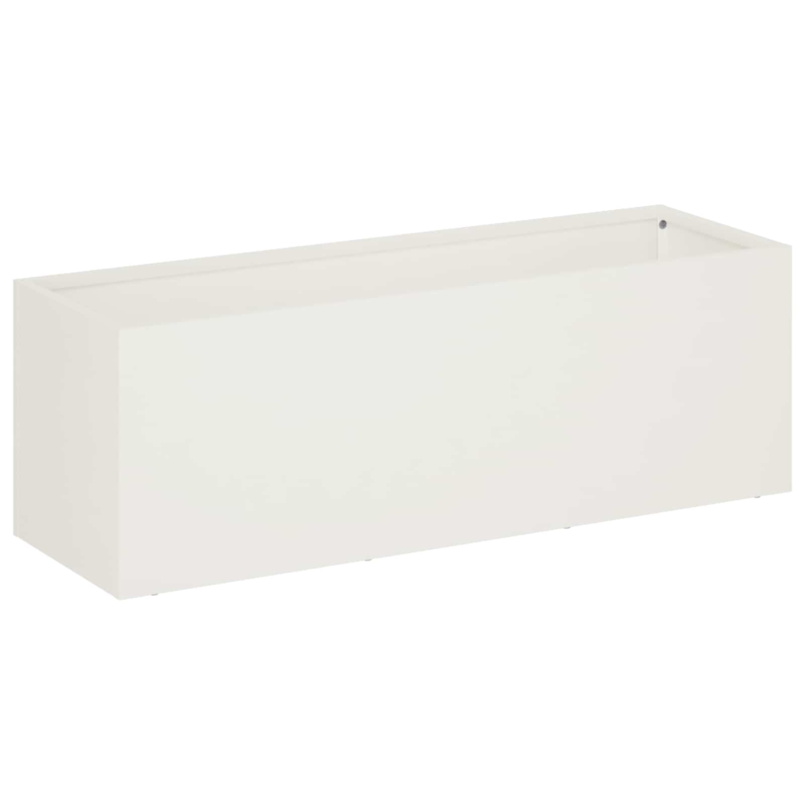 Plantenbak 2 st Wit 40 x 20 x 20 cm Koudgewalst staal