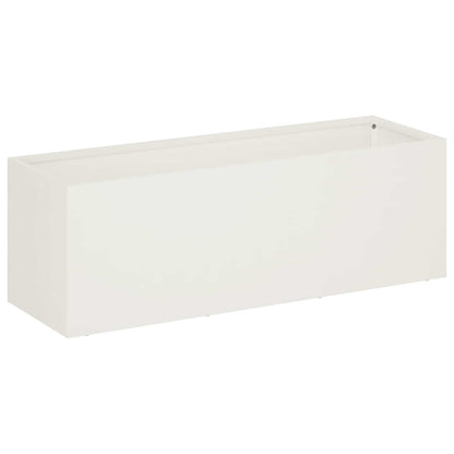 Plantenbak 2 st Wit 40 x 20 x 20 cm Koudgewalst staal